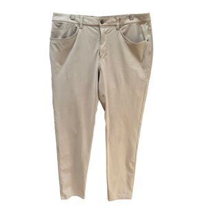 Lululemon‎ ABC Classic Fit 5 Pocket Pants Beige Warpstreme Casual Work 34” x 31